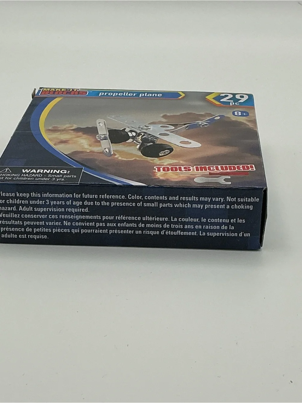 Lot of 2- Make-it Blocks Propeller Plane 29 pc. & Crane 48 pc. - New in Box